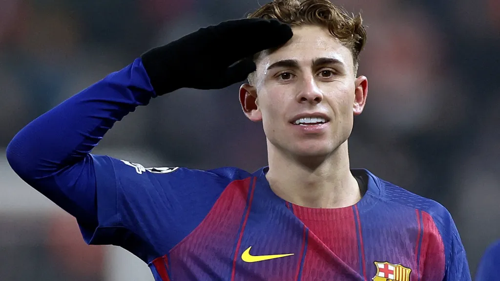 Fermín López v utkání Barcelony se Slavií