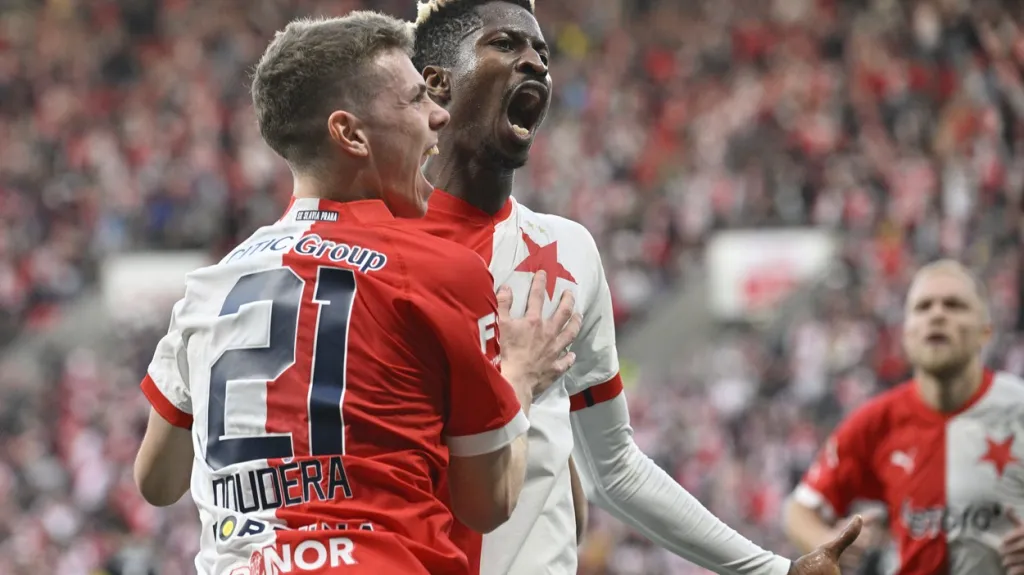 Radost fotbalistů Slavie