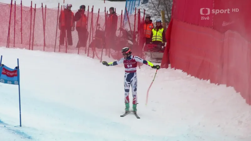 Nedokončená jízda Jana Zabystřana v super-G v Kvitfjellu