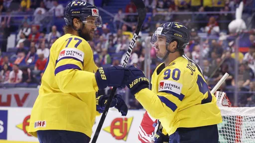 Radost hokejistů Švédska