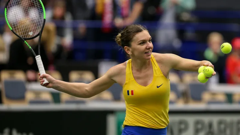 Závěrečný gem v utkání Siniaková - Halepová