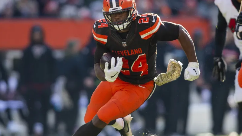 Running back Clevelandu Nick Chubb