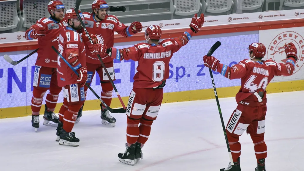 Radost hokejistů Třince