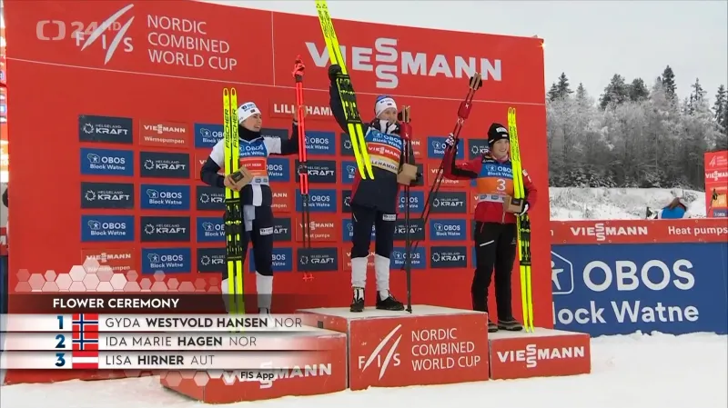 Závody v severské kombinaci v Lillehammeru opanovali Oftebro a Westvoldová Hansenová