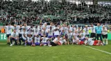 Fotbalisté Karviné při oslavách prvního místa Mol Cupu