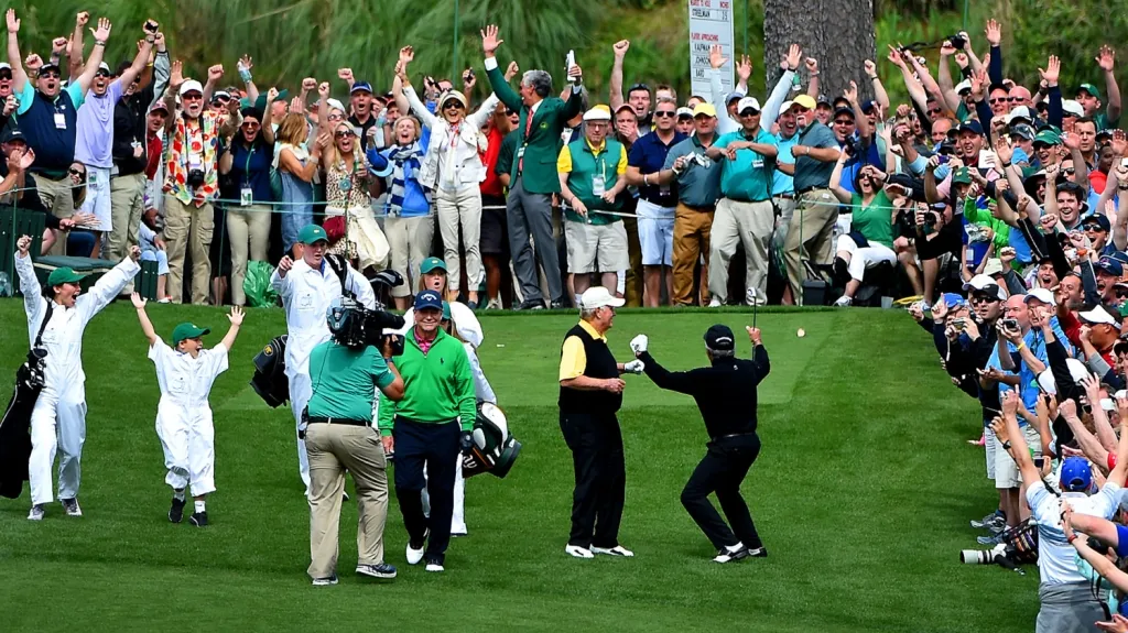 Gary Player se raduje z hole-in-one