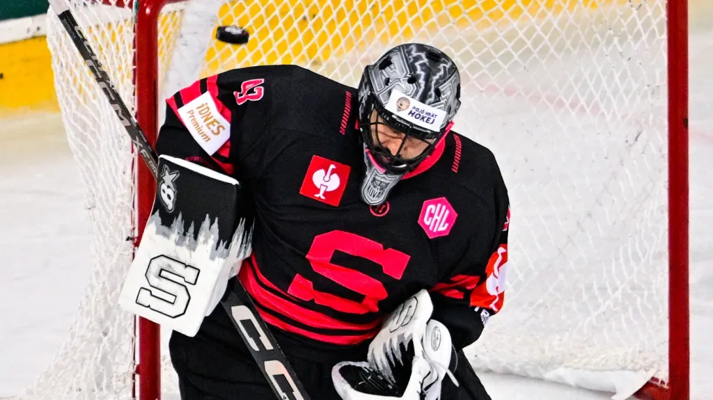 Jakub Kovář v zápase Ligy mistrů s Grenoblem