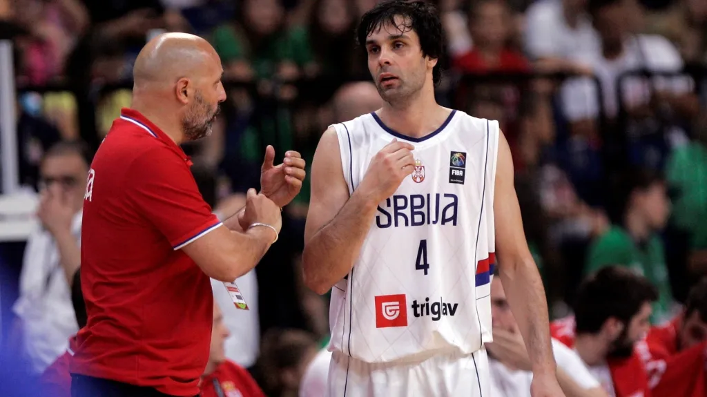 Miloš Teodosič s trenérem Srbska