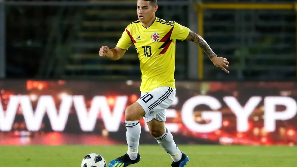 James Rodríguez v dresu kolumbijské reprezentace