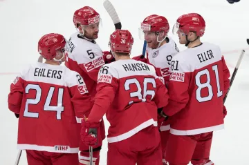 Radost hokejistů Dánska