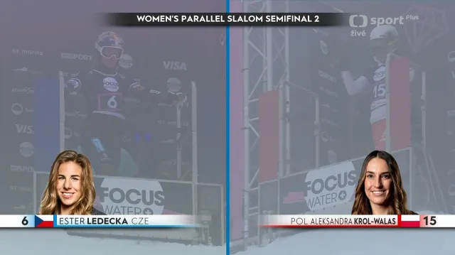 Semifinálová jízda Ledecké v paralelním slalomu