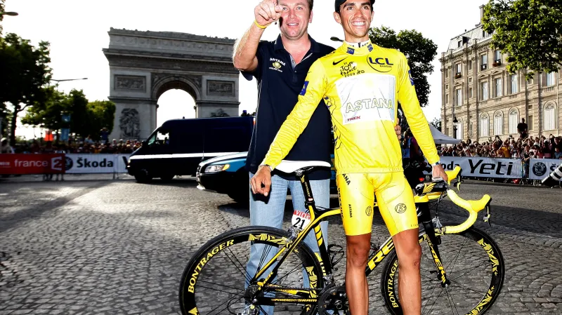 Johan Bruyneel a Alberto Contador (Tour de France 2009)