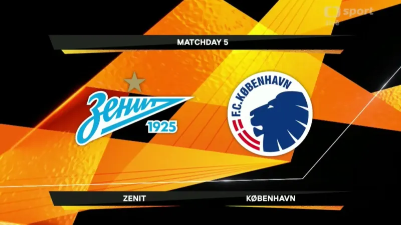 Sestřih utkání Zenit Petrohrad - Kodaň