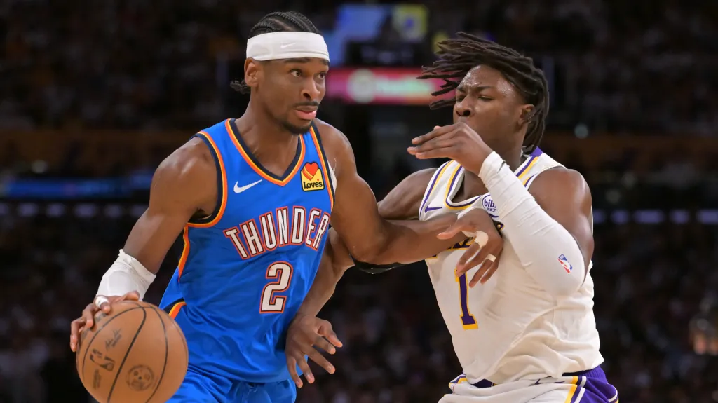 Shai Gilgeous-Alexander v utkání s LA Lakers