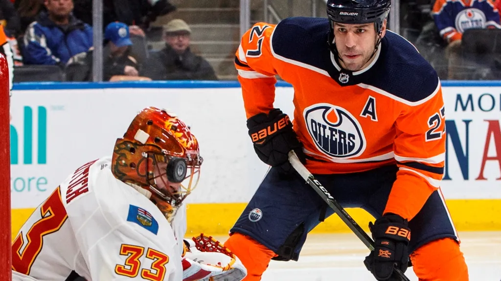 Brankář David Rittich v utkání proti Edmontonu