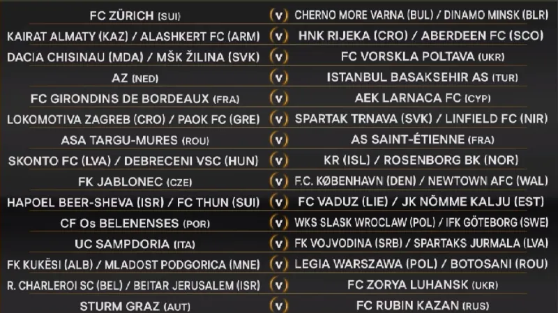 Los 3. předkola Evropské ligy