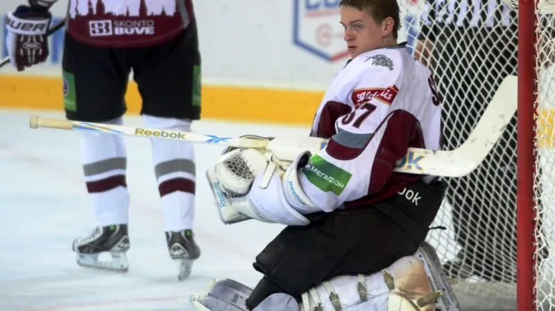 Jakub Sedláček v dresu Dinama Riga