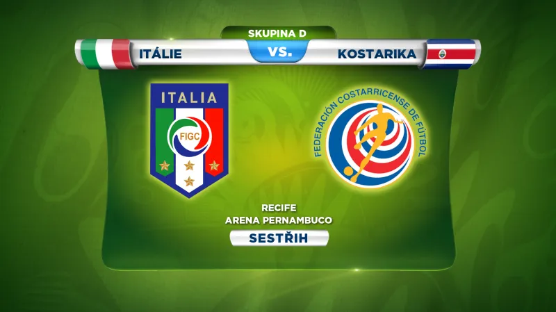 Sestřih utkání Itálie - Kostarika