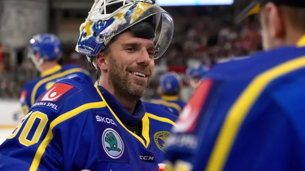 Brankář švédské reprezentace Henrik Lundqvist