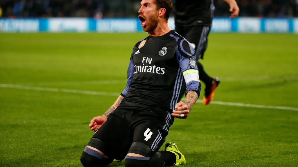 Slavící Sergio Ramos z Realu Madrid