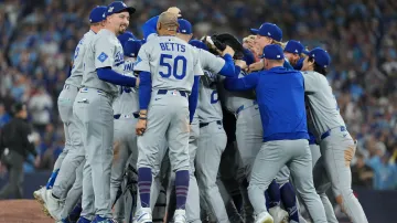 Dodgers slaví vítězství ve Světové sérii