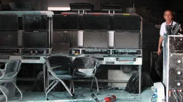 Požár v garáži týmu Williams