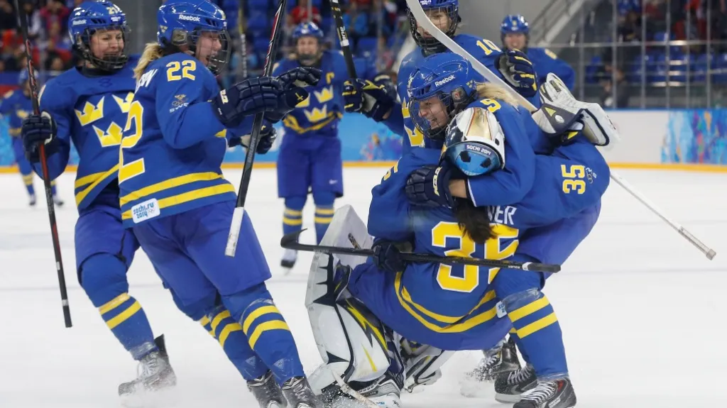 Radost hokejistek Švédska