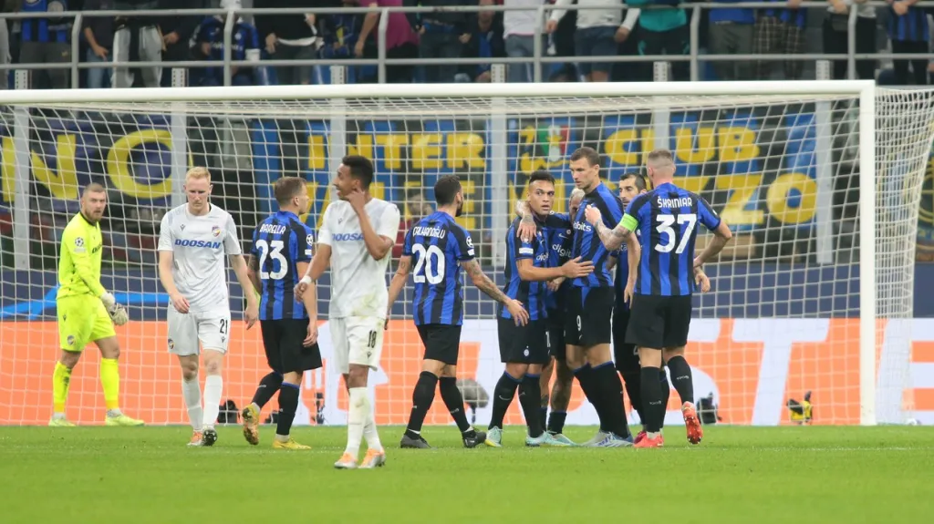 Radost hráčů Interu, smutek Plzeňských