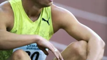 Petr Svoboda po běhu na 110 m překážek