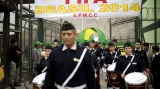 Vězeňská kapela na zahájení turnaje v peruánském vězení