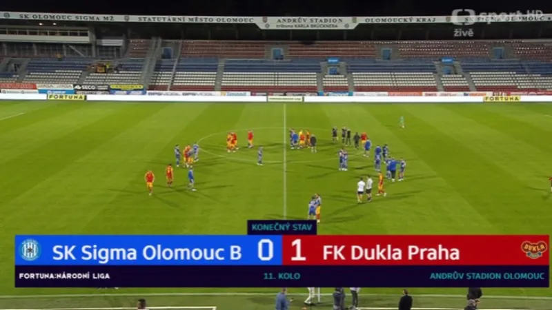 Sestřih a ohlas utkání Olomouc B – Dukla Praha