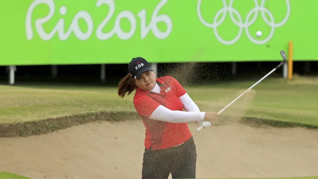 Korejská golfistka  Pak In-pe