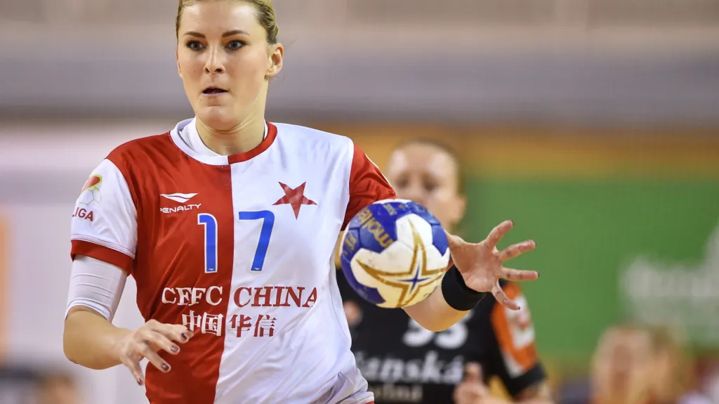 Martina Tulipánová v dresu Slavie