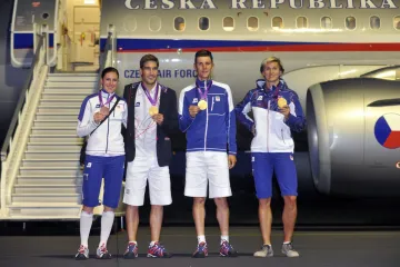 Přílet českých zlatých olympioniků