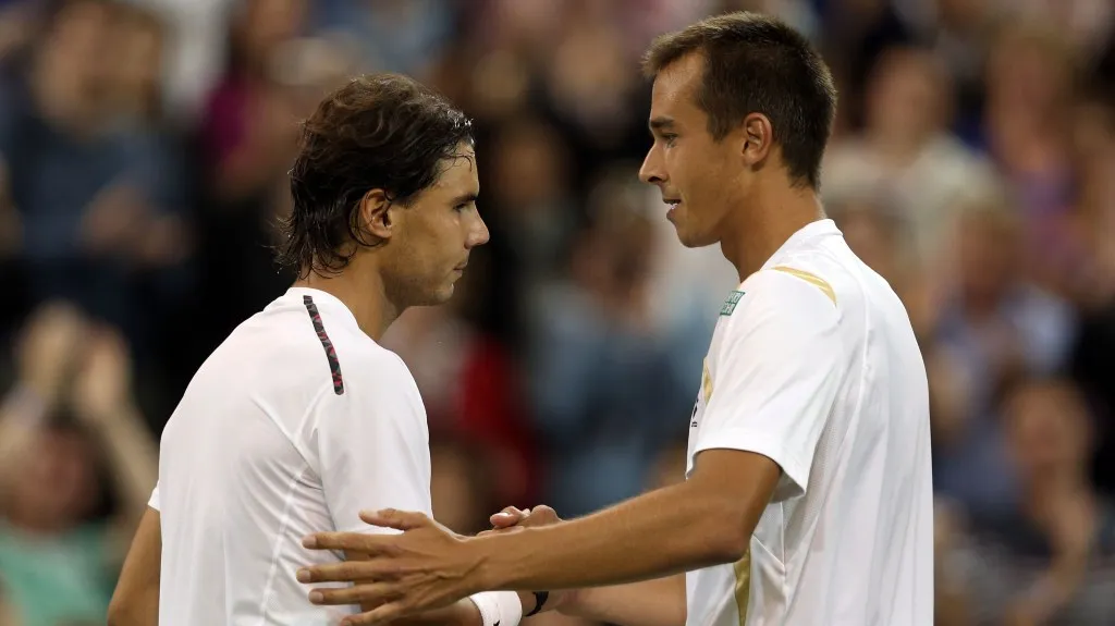 Lukáš Rosol a Rafael Nadal