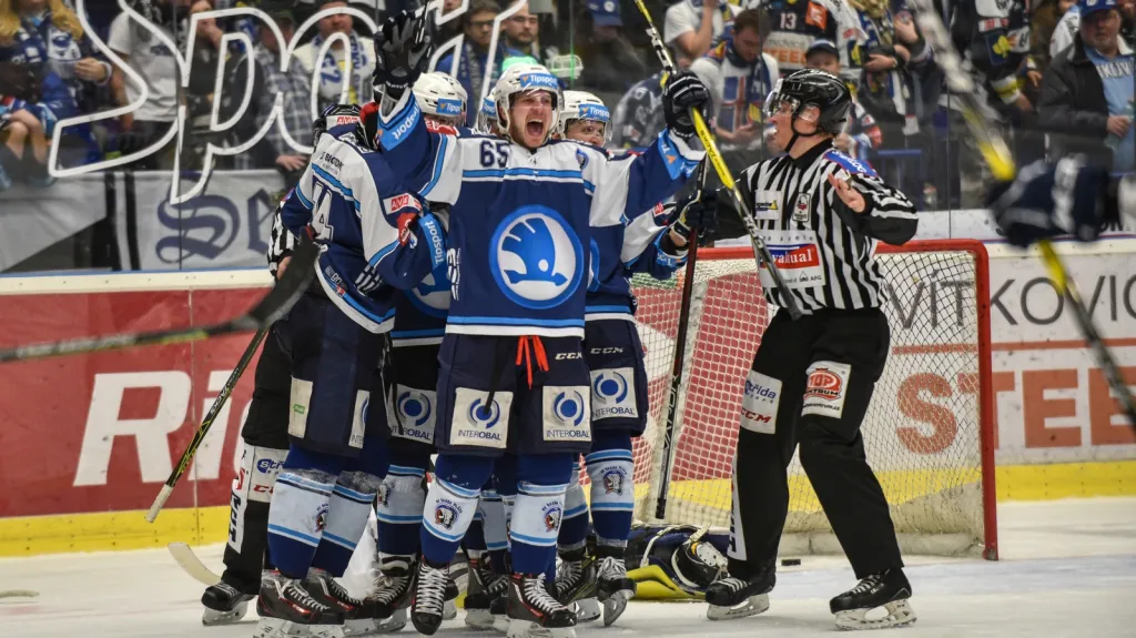 Radost hokejistů Plzně