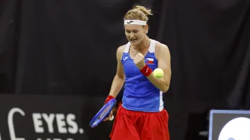 Důležitý míč Marie Bouzkové v tie-breaku druhého setu