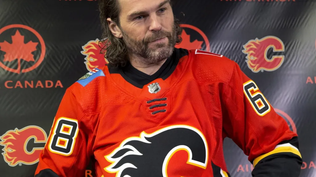 Jágr zapózoval v dresu Calgary
