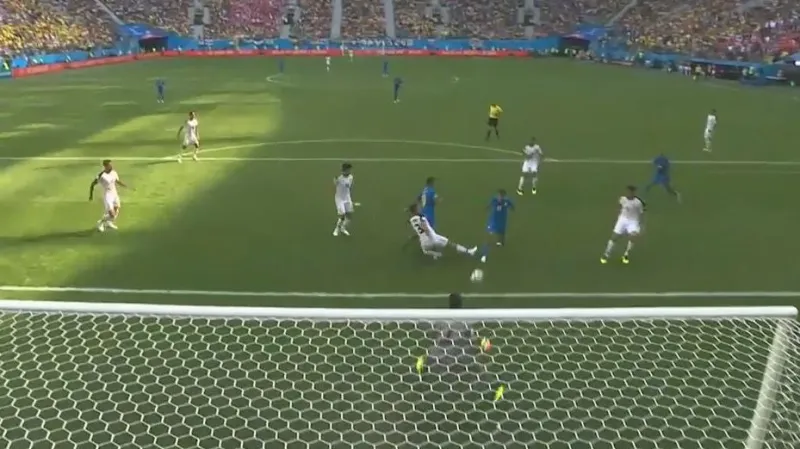 Gól v utkání Brazílie - Kostarika: Coutinho - 1:0 (90.+1)