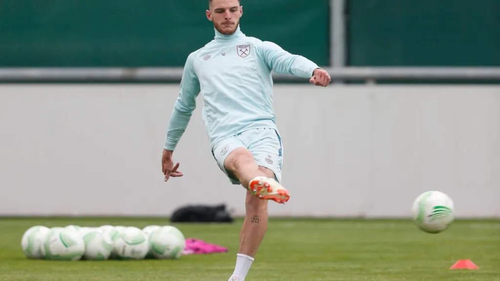 Declan Rice se v Praze připravuje na finále EKL