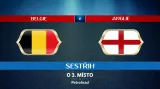 Sestřih utkání o bronz Belgie - Anglie