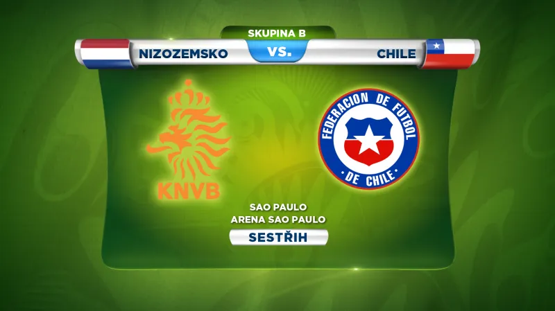 Sestřih utkání Nizozemsko – Chile