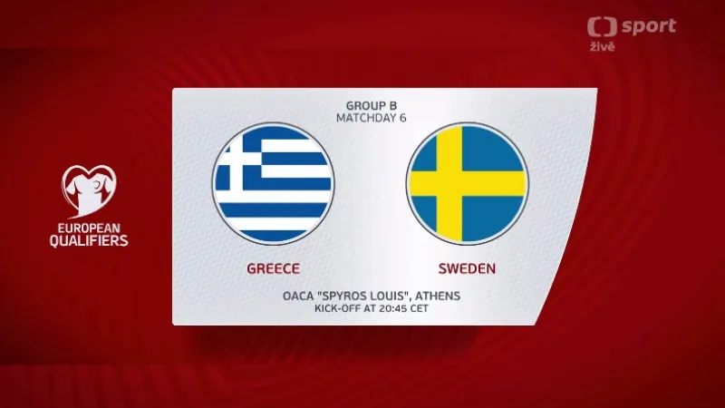 Sestřih utkání Řecko - Švédsko