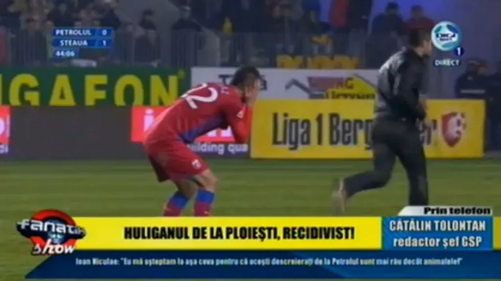 Řádící rumunský fanoušek