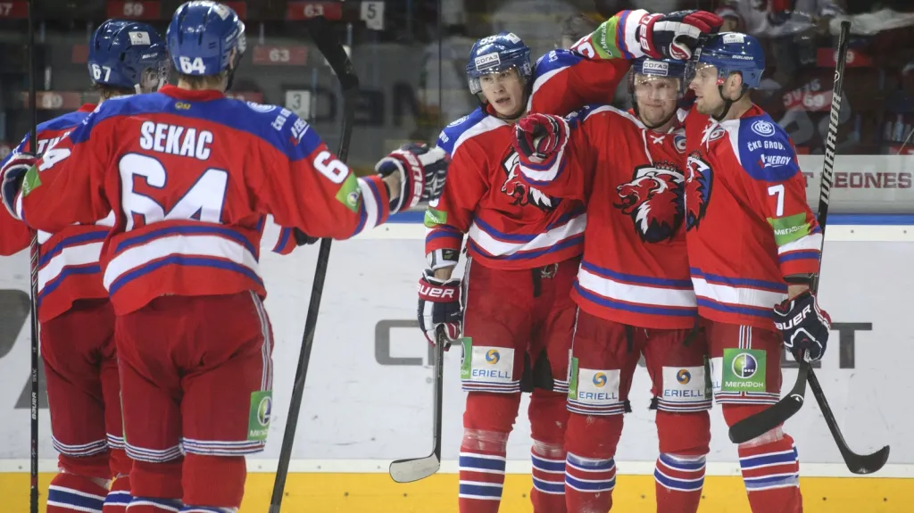 Radost hokejistů Lva Praha