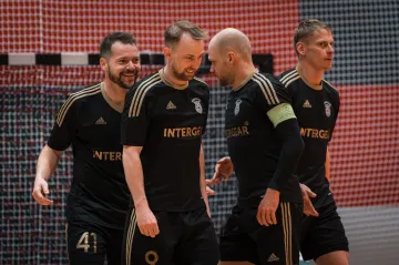 Futsalisté Chrudimi v čele s kapitánem Radimem Zárubou