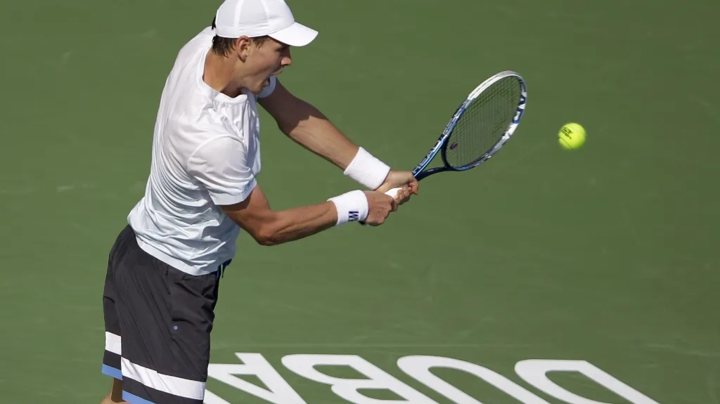 Tomáš Berdych na turnaji v Dubaji