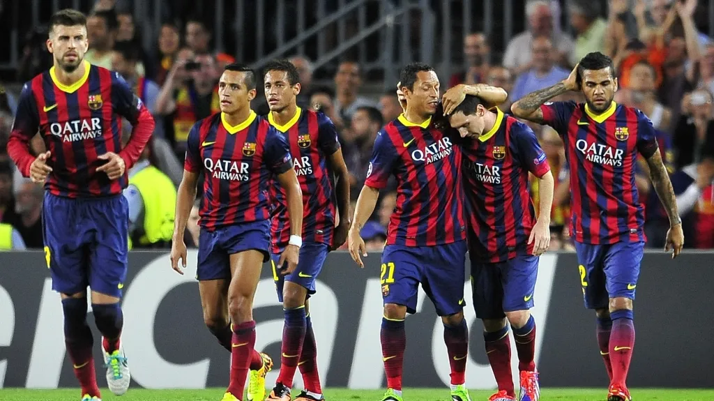 Radost fotbalistů Barcelony