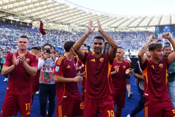 Radost hráčů AS Řím