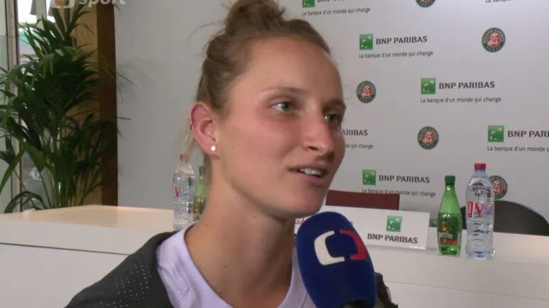 Vondroušová: Na to, jak jsem v závěru udržela nervy, jsem hrozně pyšná